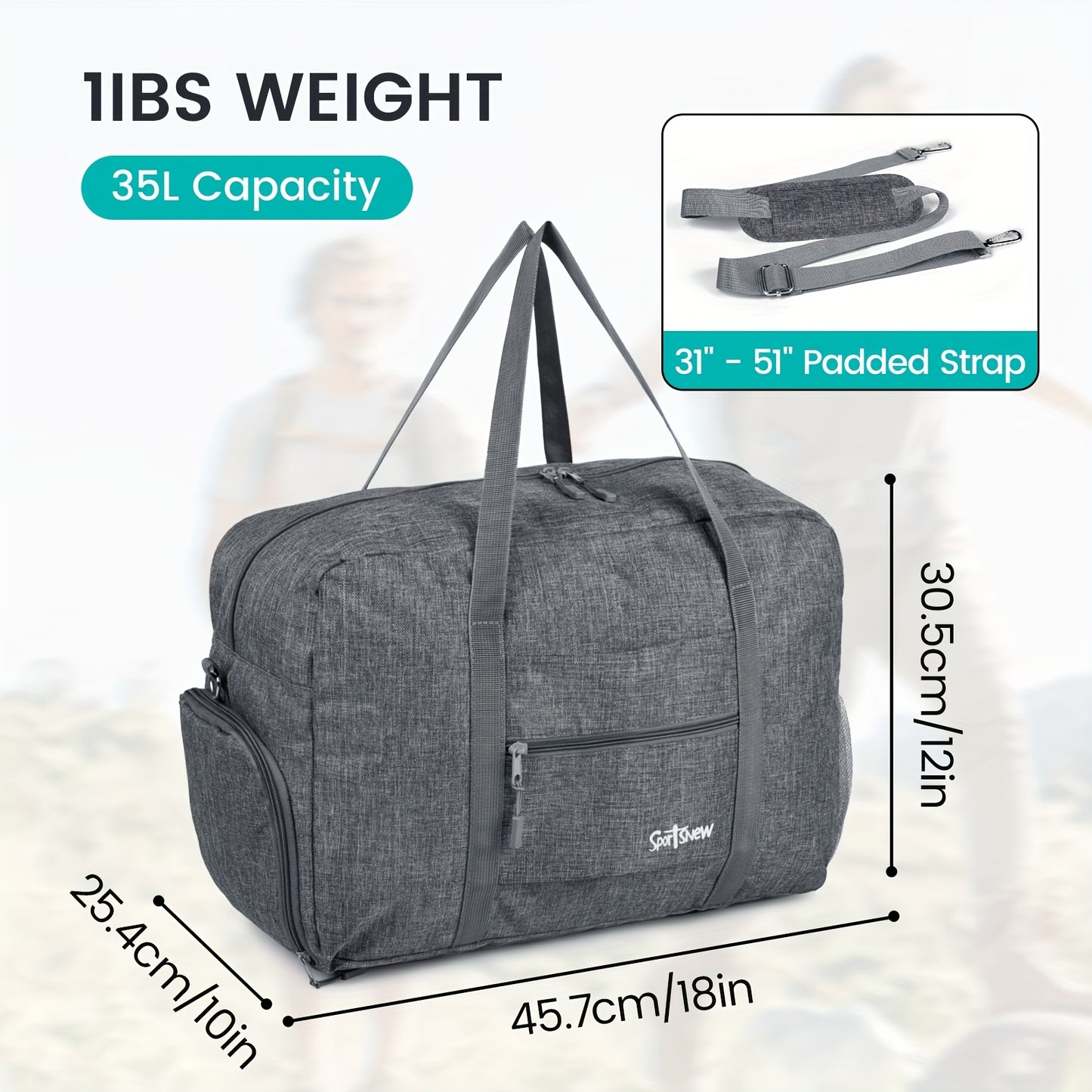 SPORTSNEW 10.04gal Sports Gym Bag