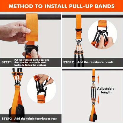 Adjustable Pull-Up Assistance Bands Set