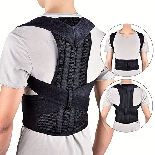 Breathable Mesh Adjustable Back Support for Correcting Posture and Supporting the Back