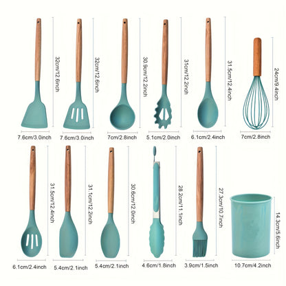 Silicone Cooking Utensils Kitchen Utensil Set