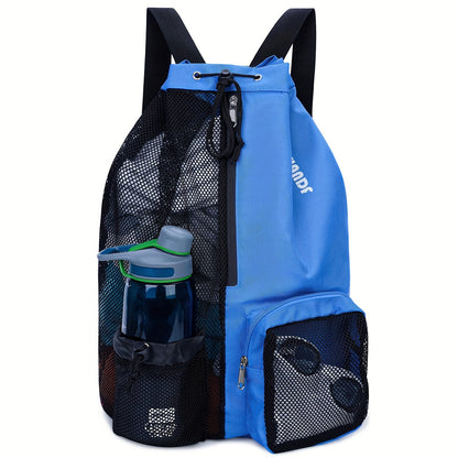 Swimming Bag Mesh Drawstring Backpack