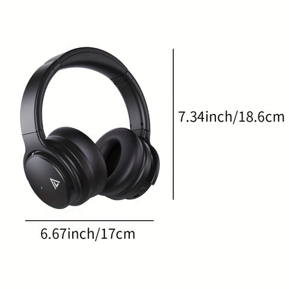 Active Noise Cancelling, Wireless Over Ear Headphones, 20H Playtime, Rich Deep Bass