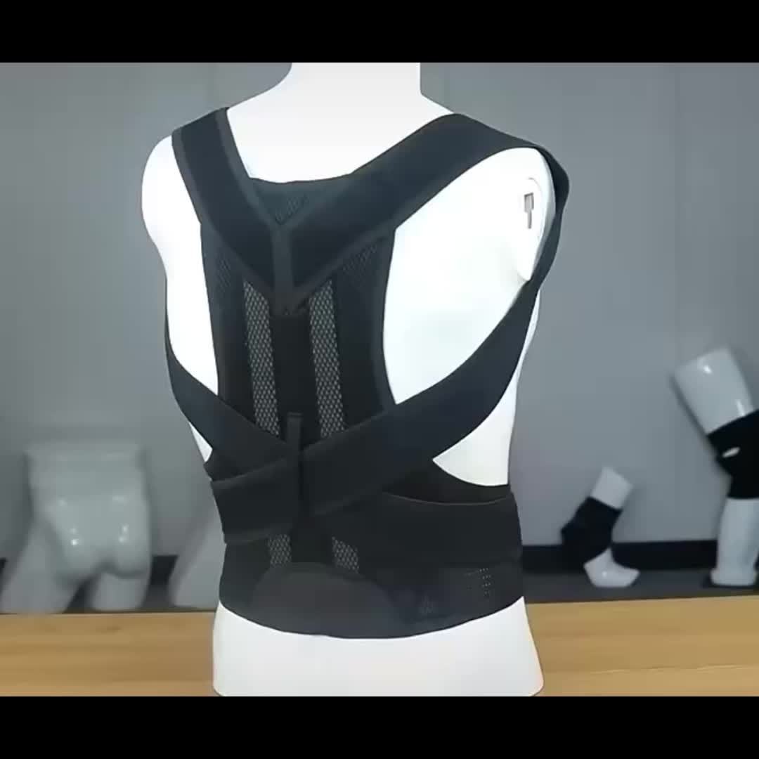 Breathable Mesh Adjustable Back Support for Correcting Posture and Supporting the Back