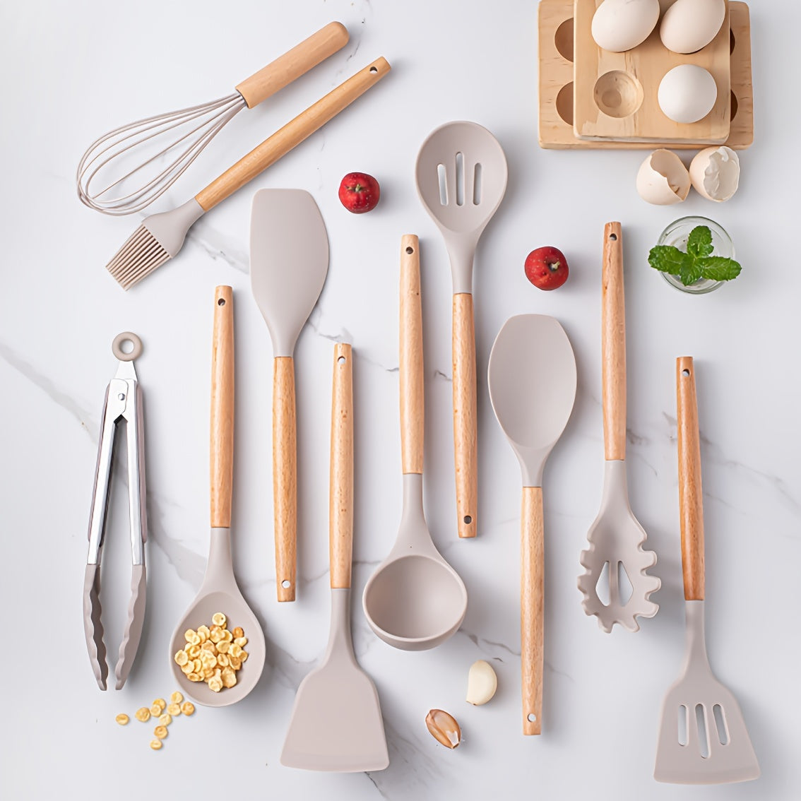 Silicone Cooking Utensils Kitchen Utensil Set