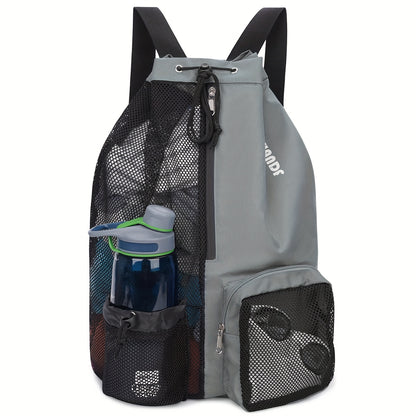 Swimming Bag Mesh Drawstring Backpack