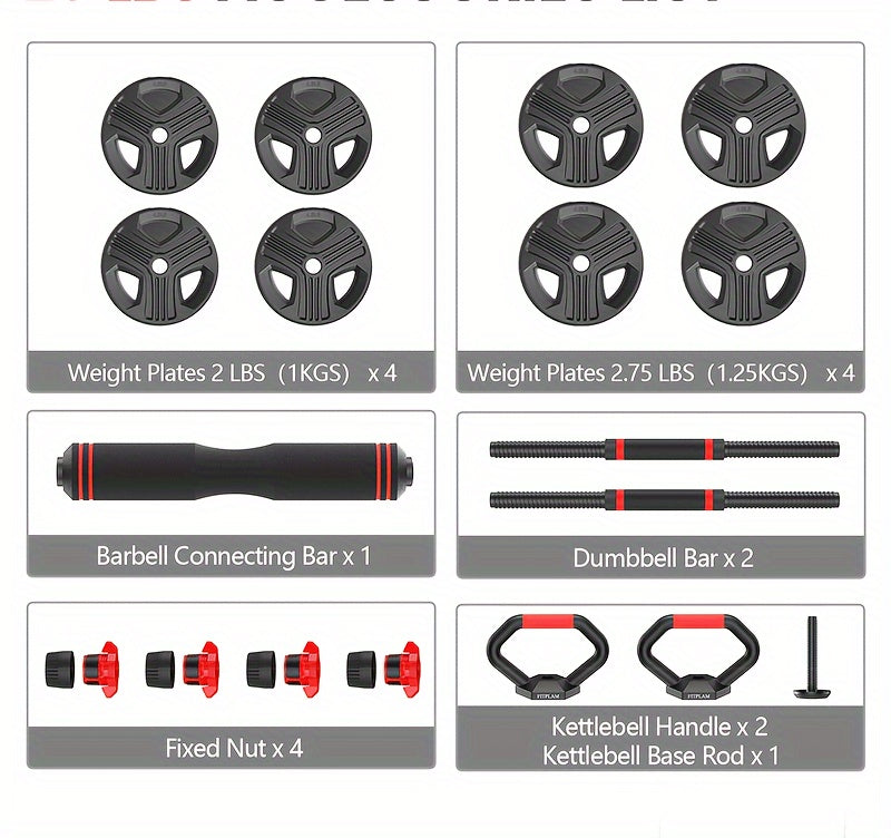 Versatile 6-in-1 Adjustable Dumbbell Set