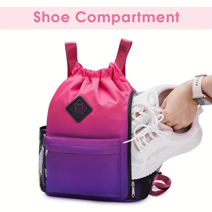 Fashionable Drawstring Backpack Sports Gym Bag