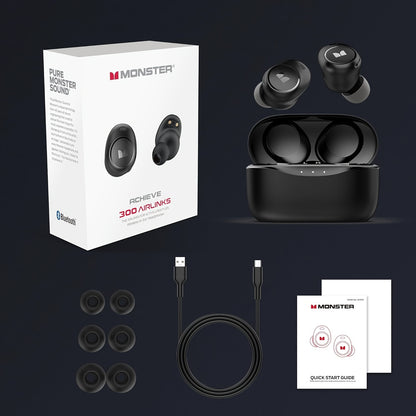 Wireless Monster Earbuds, Headphones with Charging Case