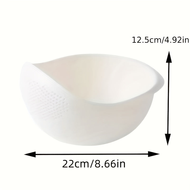 Plastic Rice Washing Bowl With Strainer